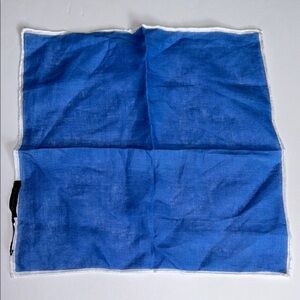 MASSIMO DUTTI MADE IN ITALY BLUE POCKET SQUARE